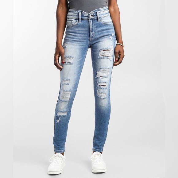 KanCan Denim - KANCAN SIGNATURE Mid Rise Ankle Skinny Distressed Jeans | Fall | Classic